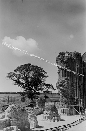 ABBEY RESTORATION WORK SEEN FROM ANCIENT CHANCEL